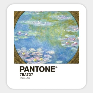 PANTONE MONET - Claude Monet's Water Lilies (1908) by Claude Monet landscape Sticker